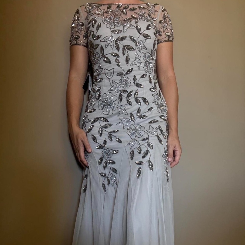 NWT Adriana Papell beaded Maxi